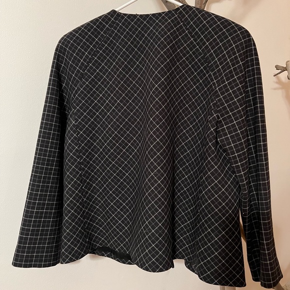 Wool Plaid Pea Coat Blazer - Picture 3 of 3